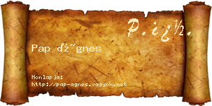 Pap Ágnes névjegykártya