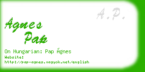 agnes pap business card