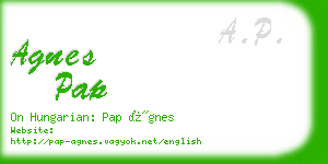 agnes pap business card